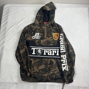 Victorious Grand Prix Rari Camouflage Pullover 1/4 Zip Light Jacket Hoodie Men M